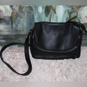 Marc Jacobs Black Pebbled Leather Crossbody Bag